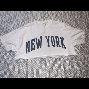 John Galt/Brandy Melville Cropped New York Tee